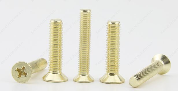Golden Flat Head Screws M3*10